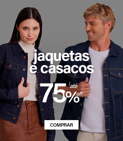 jaquetas e casacos até 75% off