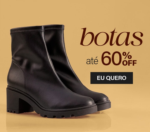 botas até 60% off