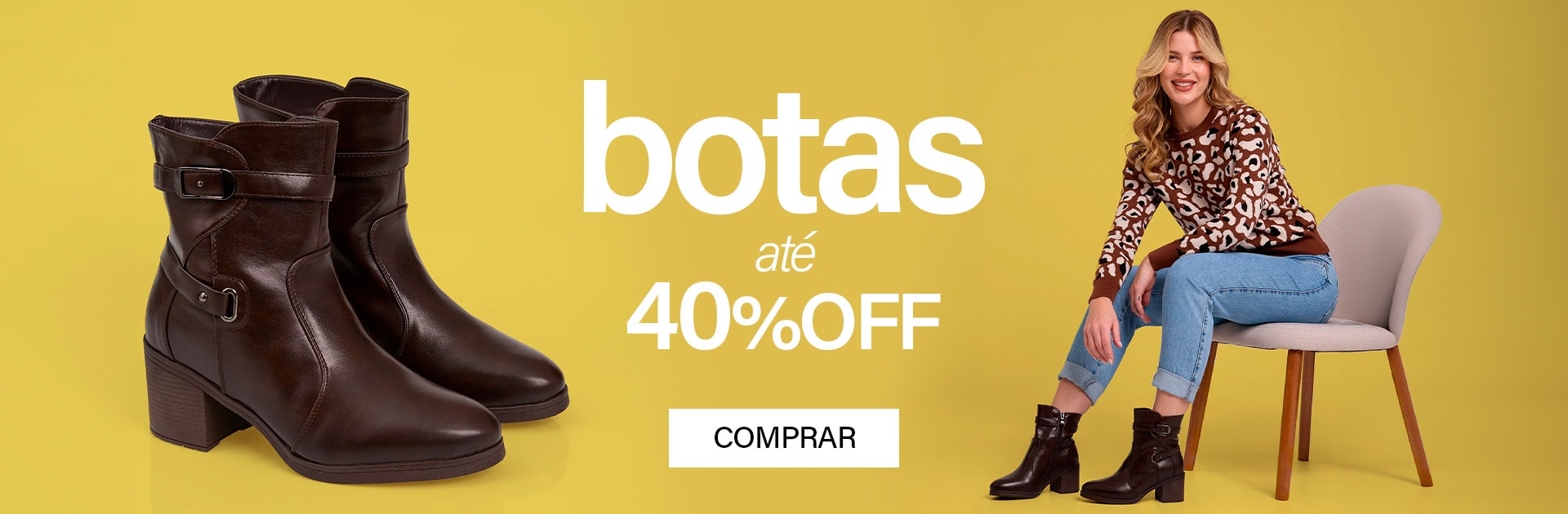botas até 40% off