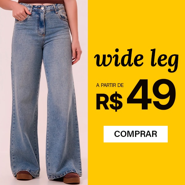 Calça wide leg a partir de R$ 49