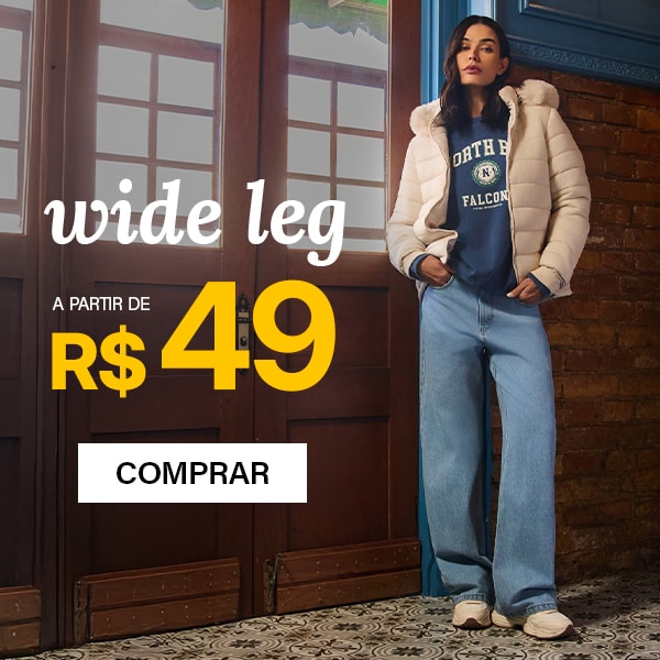 Calça wide leg a partir de R$ 49