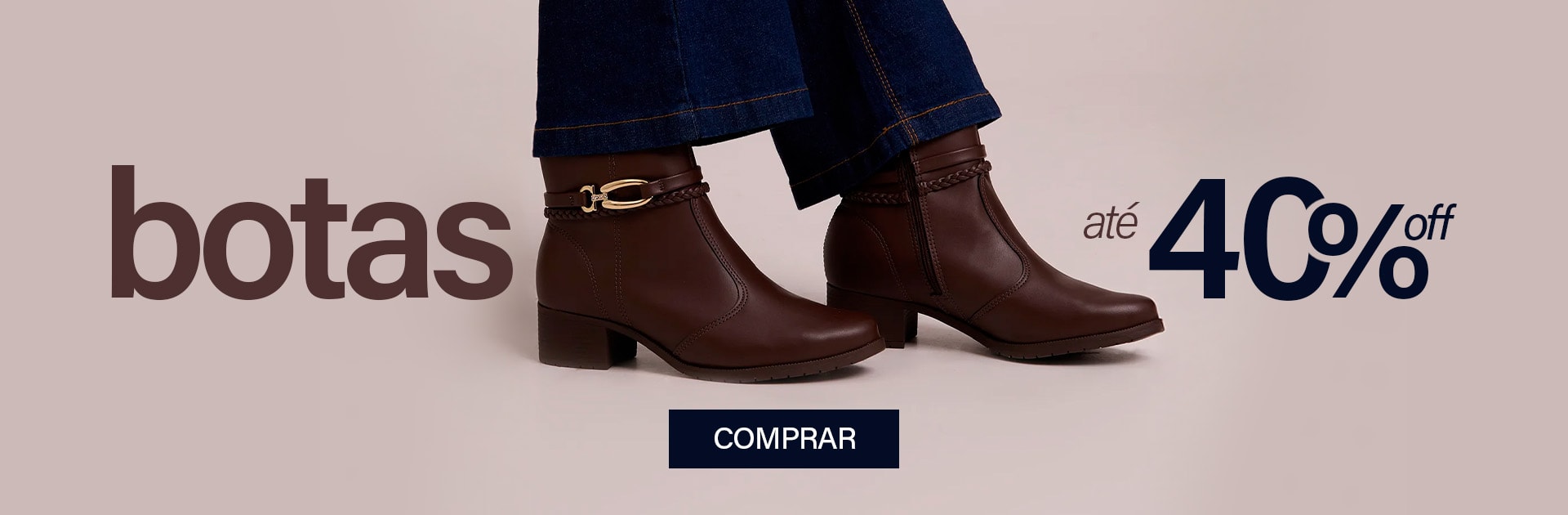 botas até 40% off