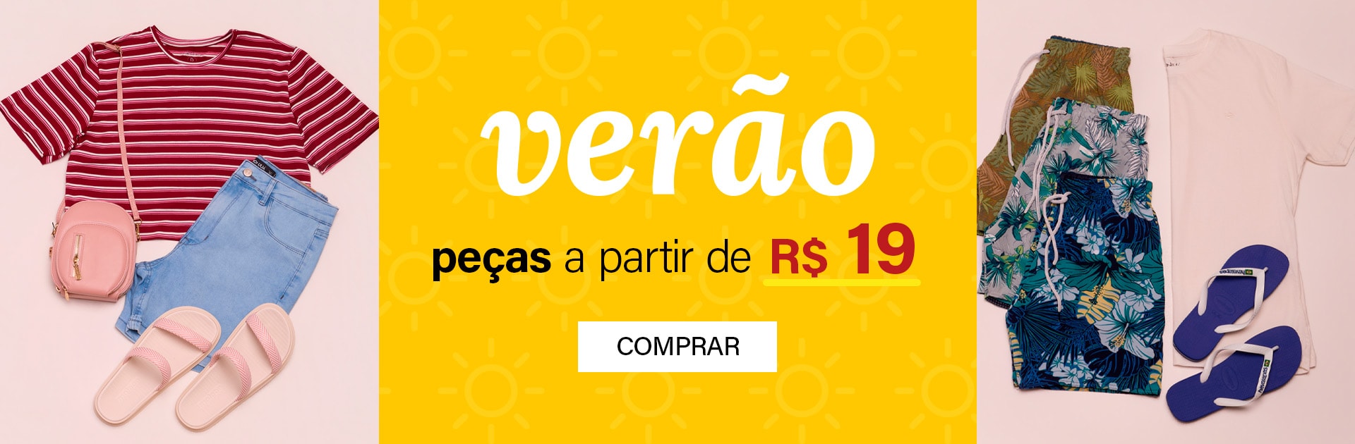 Verão com peças a partir de $19