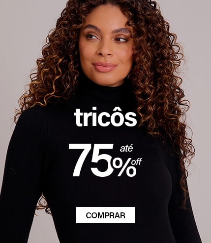 tricôs até 75% off