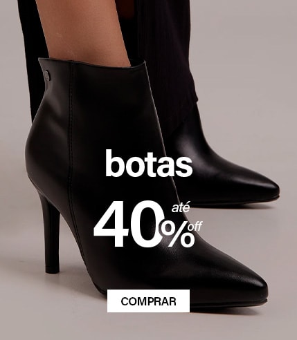 botas até 40% off