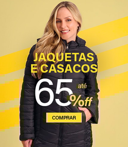 casacos e jaquetas até 65% off