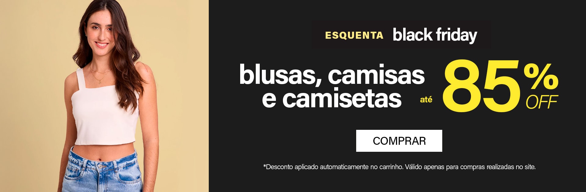 Esquenta Black Blusas, camisetas e camisas até 85% OFF