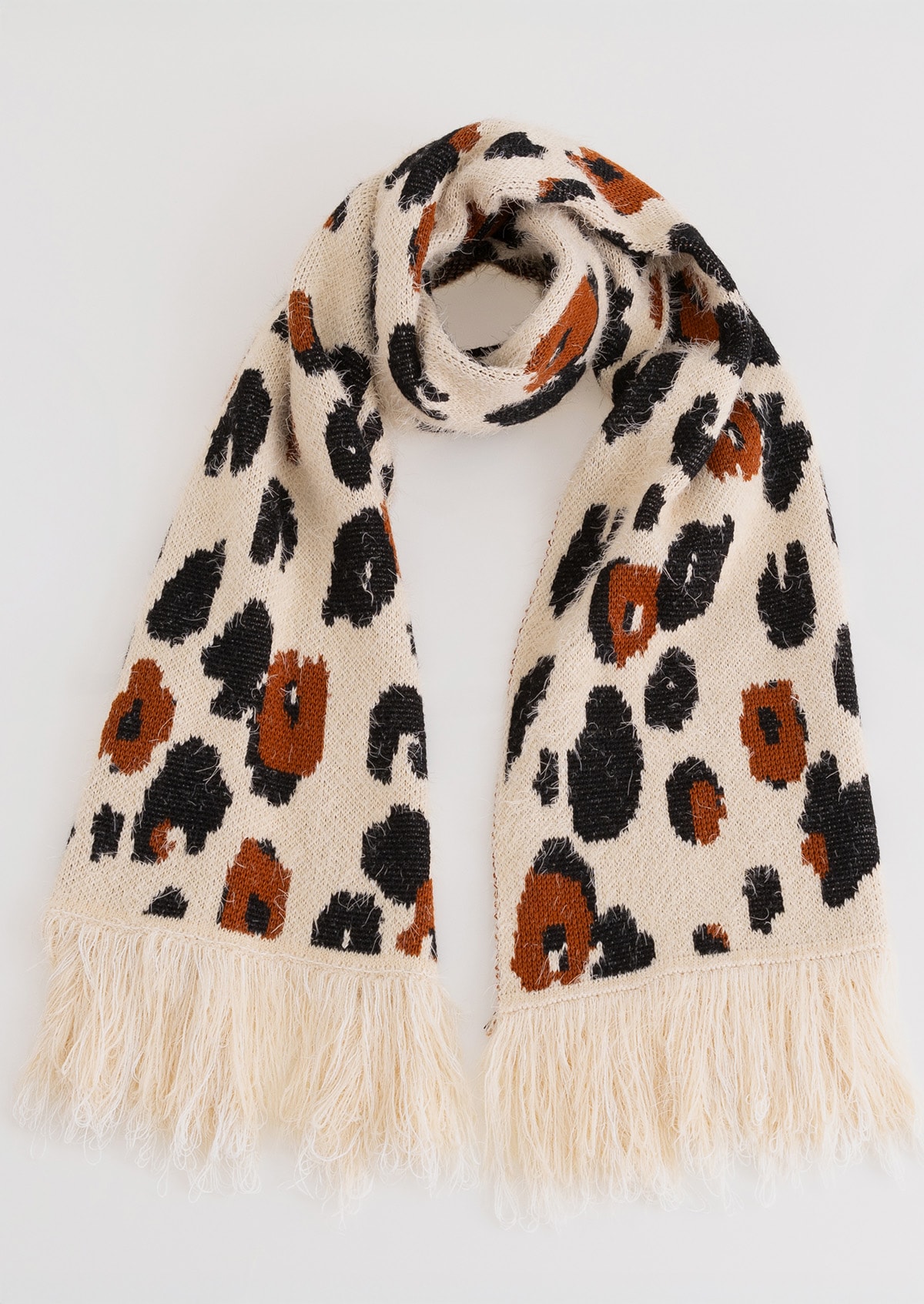 Cachecol em Tricô Animal Print - Monjuá