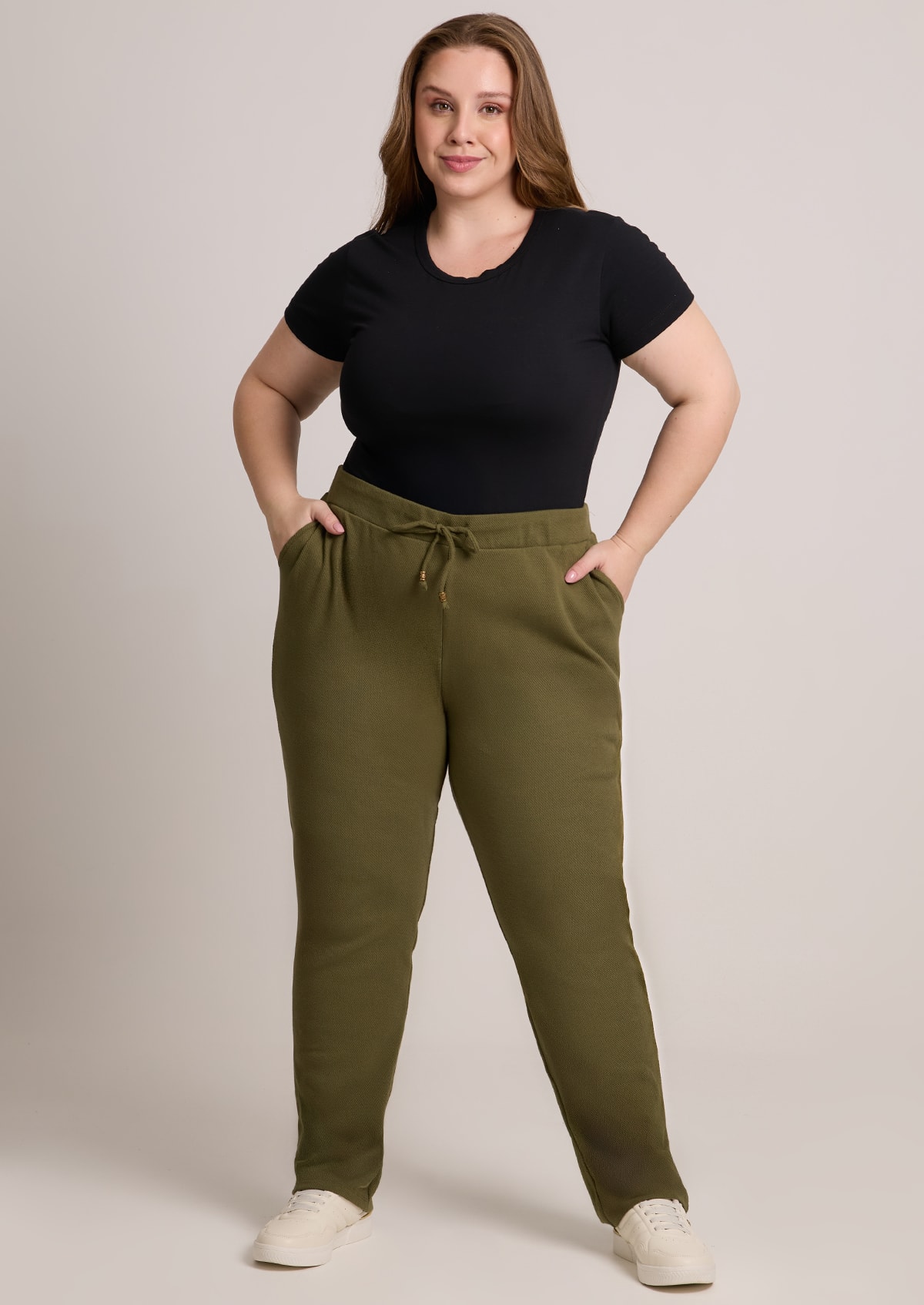 MTR RCK STAR 上XL 下Ｌサイズ Calça Comfort Verde Plus Size - Monjuá