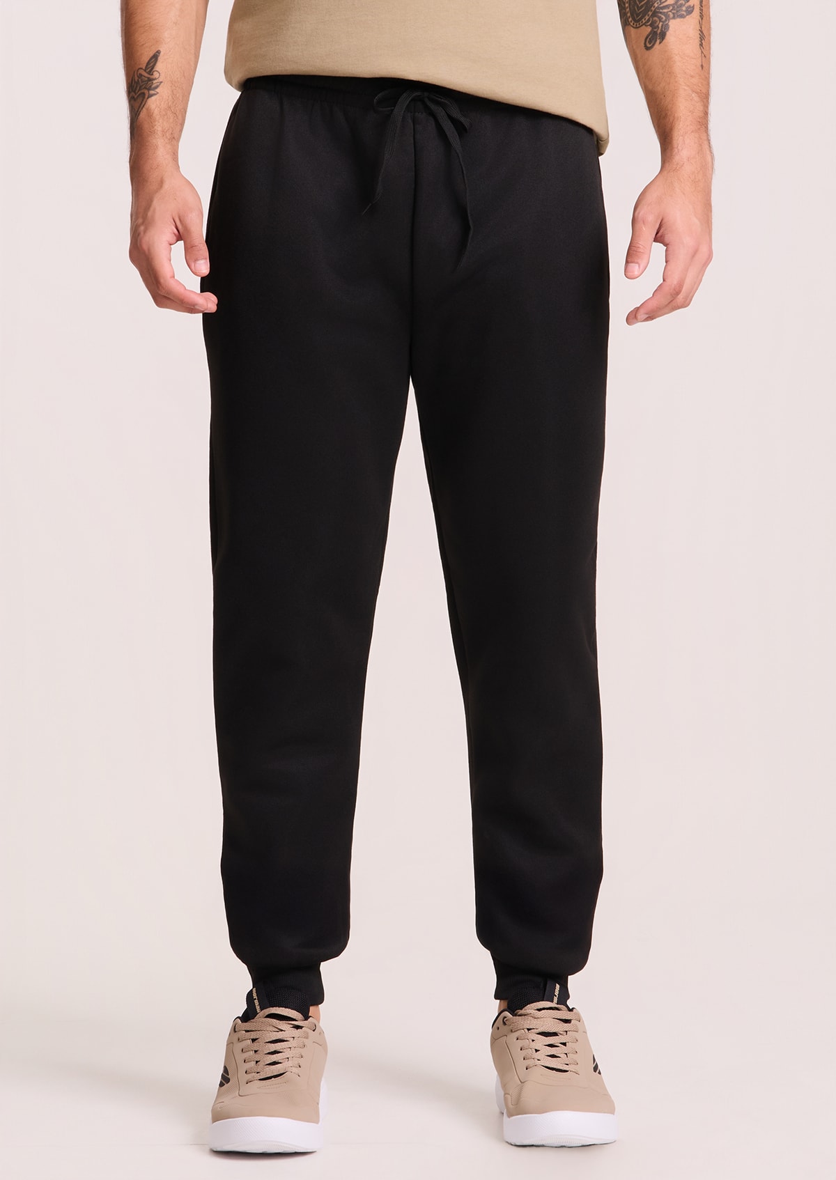 メンズウェア Ankle Strap Joggers 2G | Black EX | M Calça Jogger em Moletom Preta - Monjuá