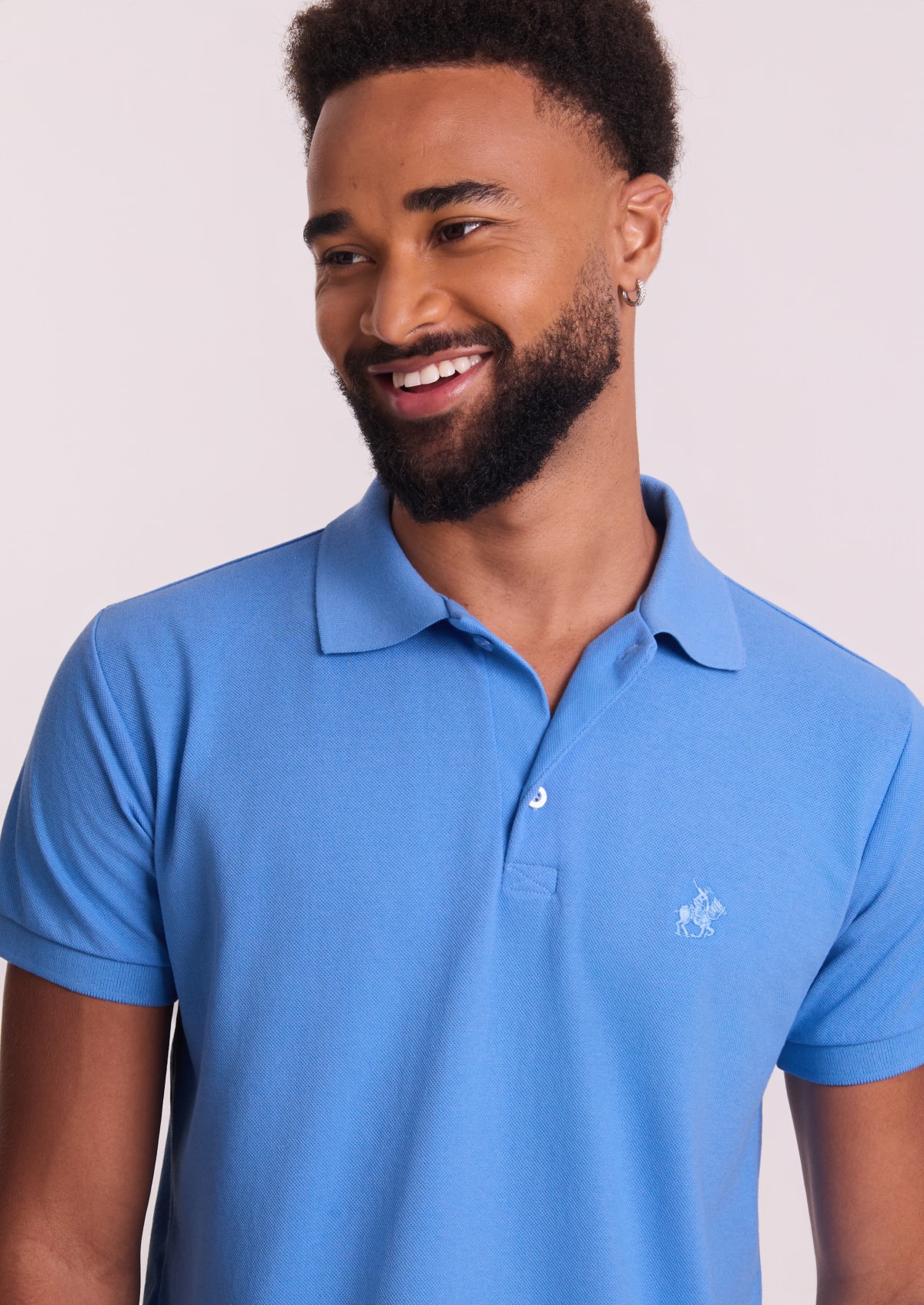 Camisa Polo Manga Curta Azul - Monjuá