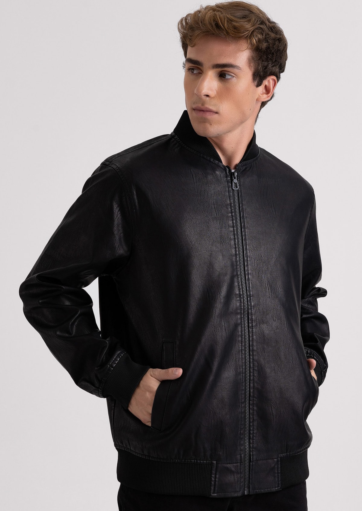 ジャケット・アウター Hamcus / Antares expandable bomber Black Jaqueta Bomber em PU Preta - Monjuá