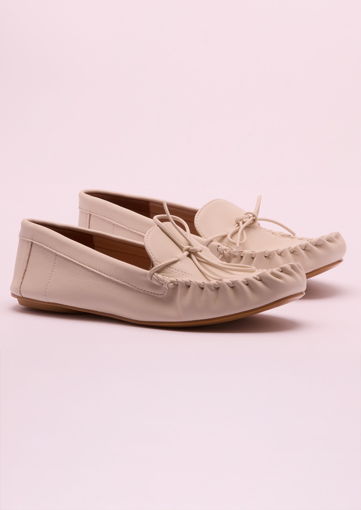 Mocassim Vizzano Off-White com Laço - Monjuá