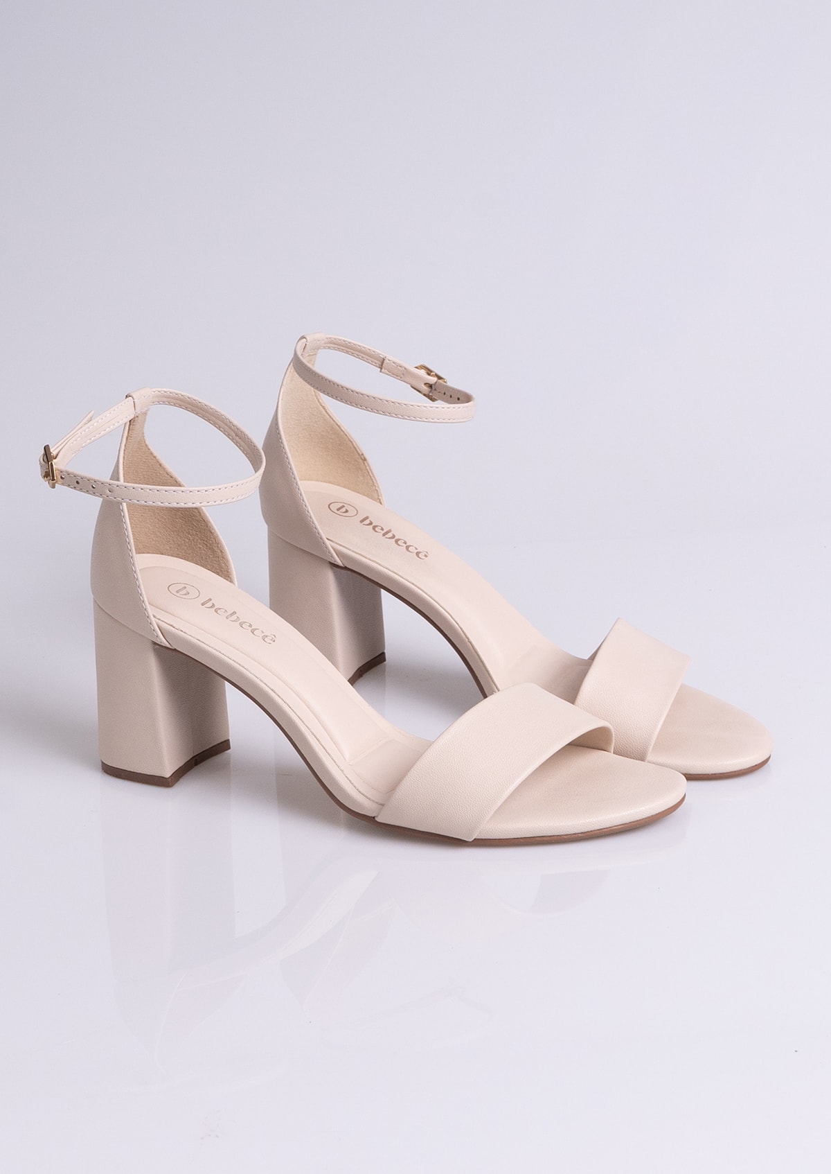 即納！最大半額！ de Off-White Bebecê Sandália Salto Monjuá - Alto Bloco 本体