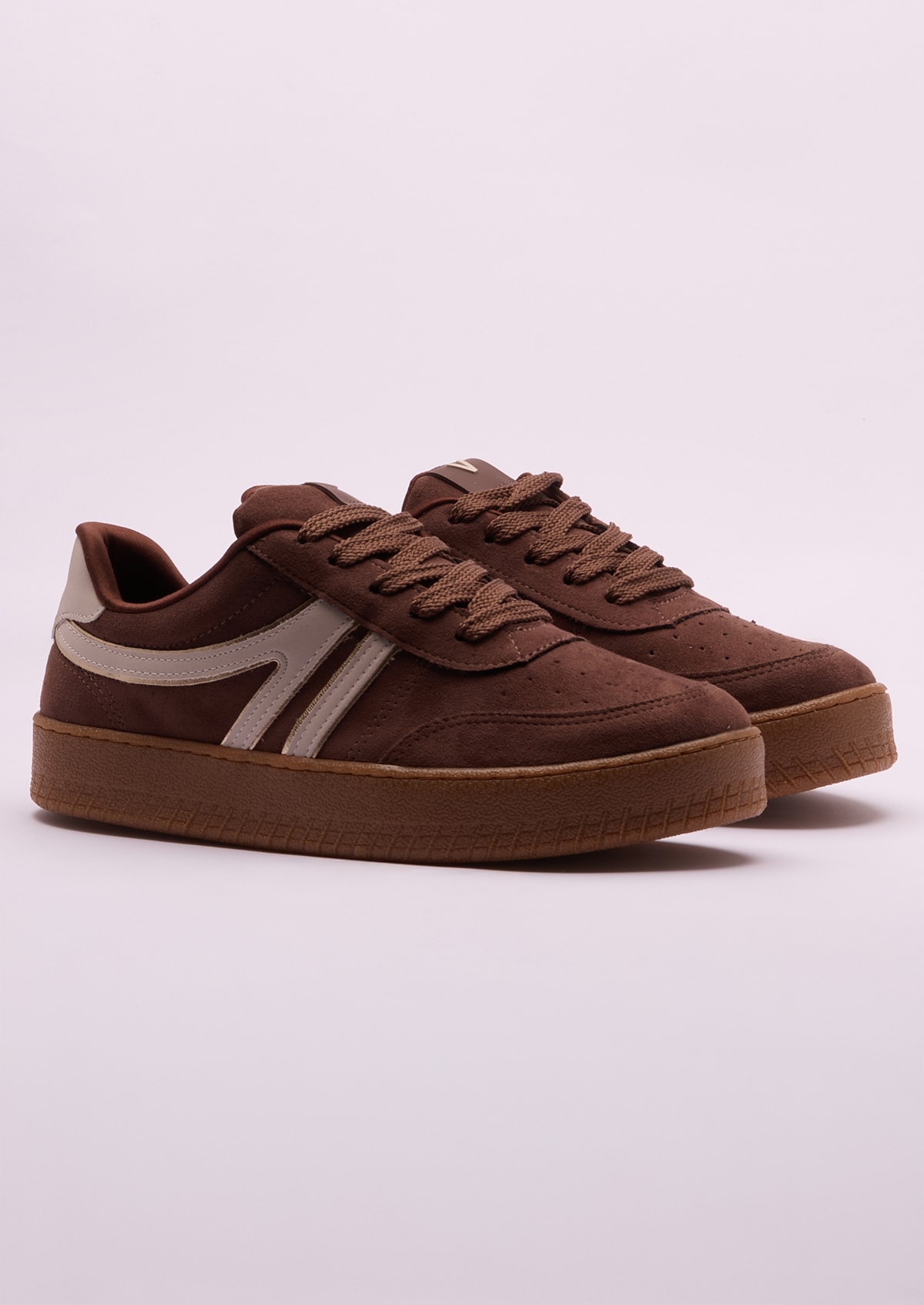 Maro530 Tênis Feminino Via Marte Casual em Nobuck Marrom - Monjuá